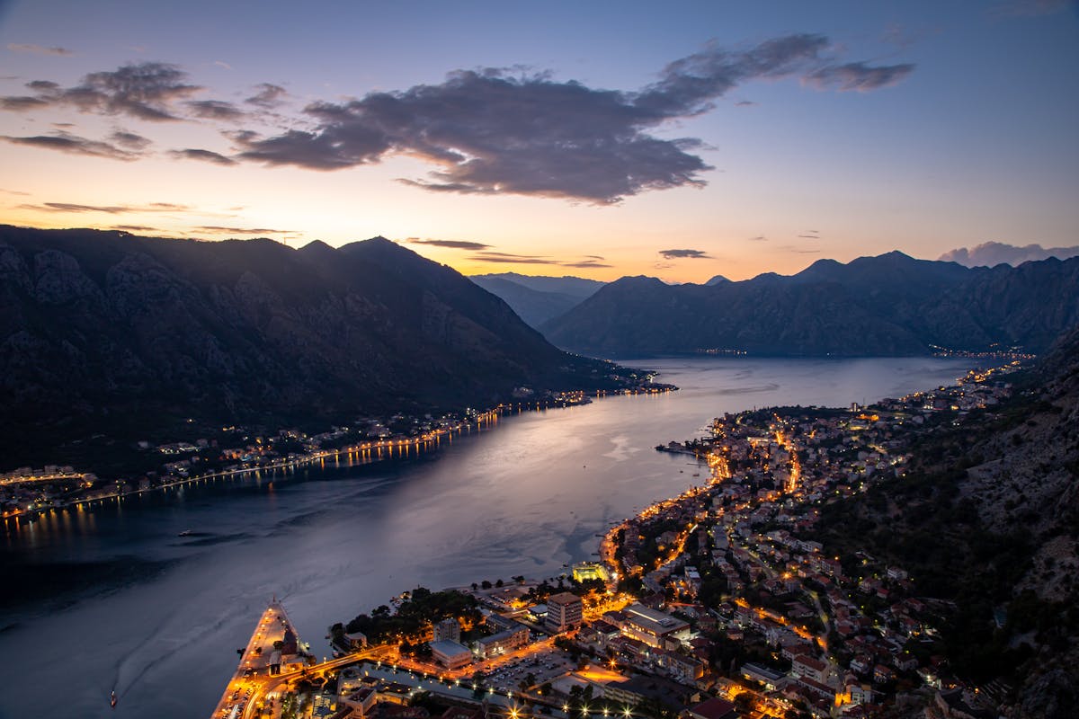 Sunset over the Adriatic from the Budva coastline