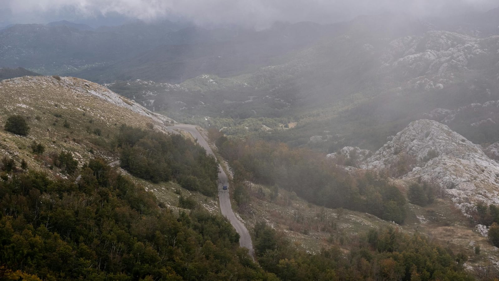 Aerial view of Montenegro mountains