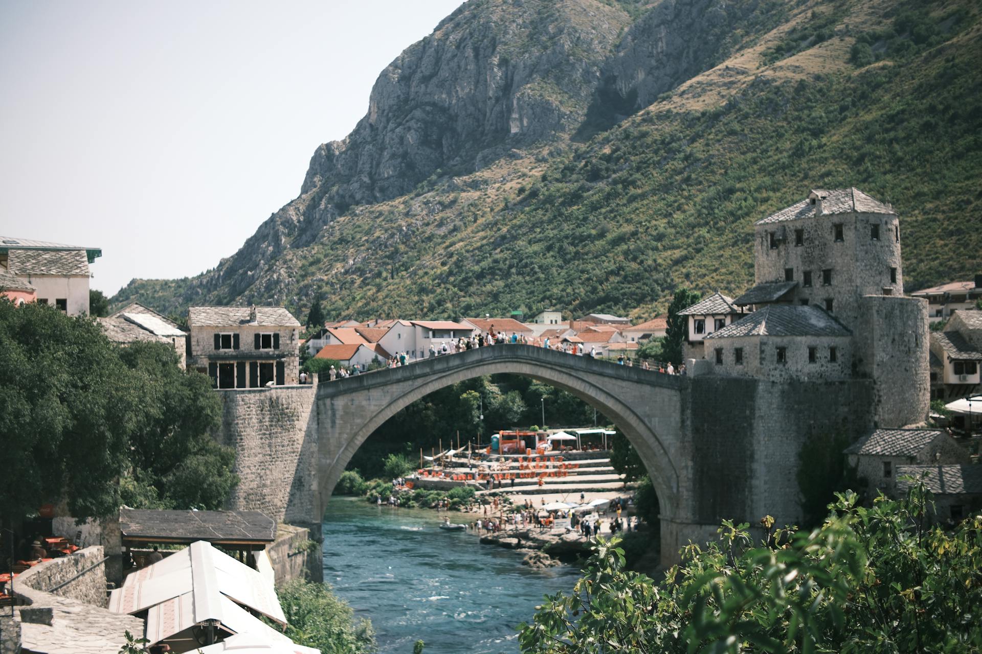 Stari Most bridge in Mostar, Bosnia